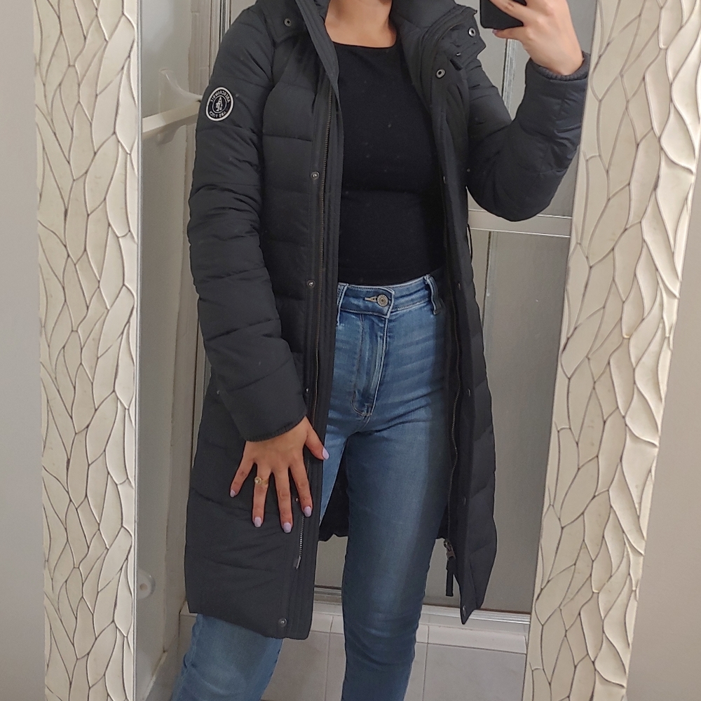 Abercrombie & Fitch Long Puffer Coat XS